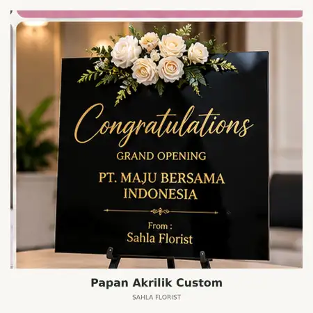 Papan Bunga Akrilik Bogor Barat